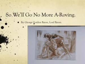 So We'll Go No More A-Roving: Poem Analysis