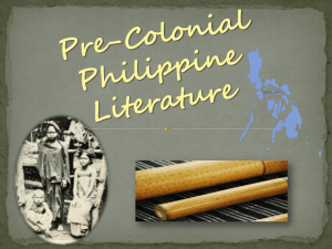 Pre-Colonial Philippine Literature: Riddles, Epics, and Songs