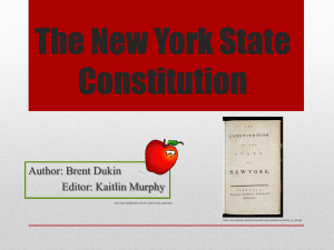 The New York State Constitution - The Hudson River Valley Institute