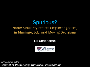 Name Similarity Effects