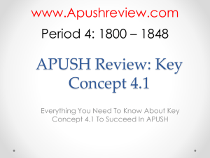 APUSH Review: Key Concept 4.1 (1800-1848)