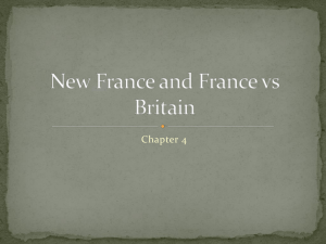 New France and France vs Britain