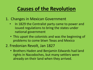 Causes of the Texas Revolution: Key Events & Timeline