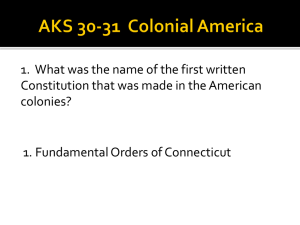 AKS 30-31 Colonial America