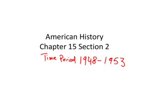American History: Cold War & Containment (1948-1953)