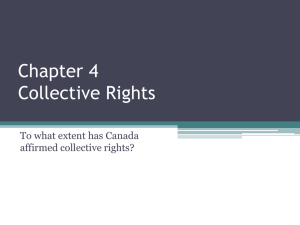 Collective Rights in Canada: First Nations, Languages, Métis