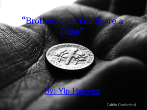 Brother, Can You Spare a Dime: Song Analysis & Context