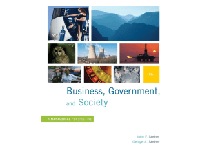 Business, Government, Society: BGS Models & Management