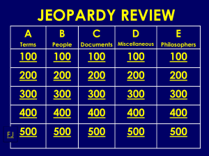 JEOPARDY REVIEW