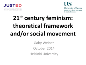 Feminism as a social movement and theoretical