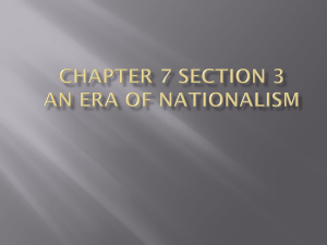Era of Nationalism: US History Presentation