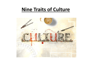 Nine Traits of Culture