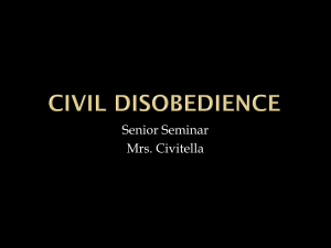 Civil Disobedience