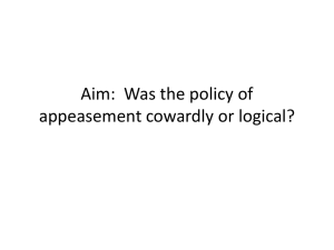 PPT on Appeasement
