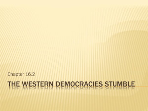 Western Democracies Stumble: Post-WWI Challenges