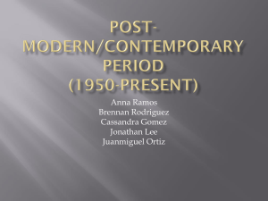 Post-Modern/Contemporary Period (1950