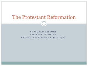 The Protestant Reformation