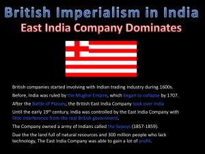 British Imperialism in India