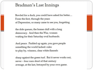 Bradman's Last Innings: Poem Analysis & Australian Culture