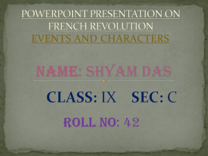 FRENCH REVOLUTION - e-CTLT