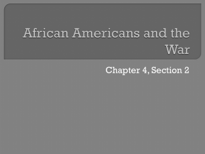 African Americans and the War