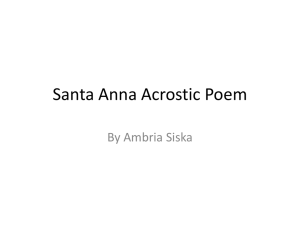Santa Anna Acrostic Poem: Mexican History Overview