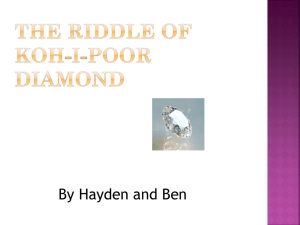 THE RIDDLE OF THE KOH-I-POOR DIAMOND
