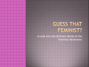 Feminist Power Point - ENG3014
