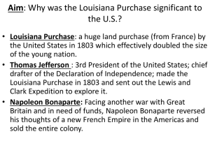 Louisiana Purchase - John Bowne High School