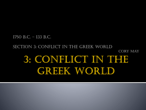Conflict in the Greek World: 1750-133 B.C. History