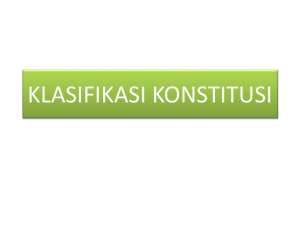 KLASIFIKASI KONSTITUSI