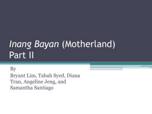 Inang Bayan: Philippine Literature & Nationalism