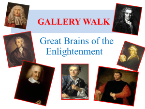 Enlightenment Philosophers: Gallery Walk & Ideas