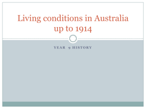 Australia 1901: Living Conditions & Daily Life