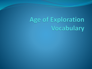 Age of Exploration Vocabulary ISN Activity
