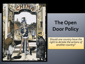 Open Door Policy in China: Spheres of Influence & US Response