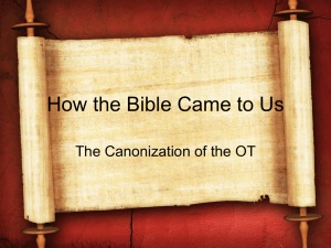 Canon - Berachah Bible Church