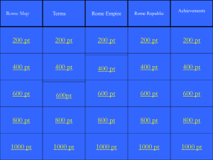 Rome Jeopardy PowerPoint - Kirkwood School District