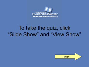 To play the game, click “Slide Show”