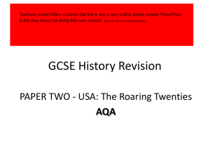 GCSE History Revision.