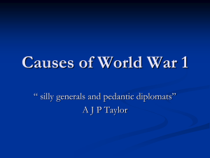 Causes of World War 1