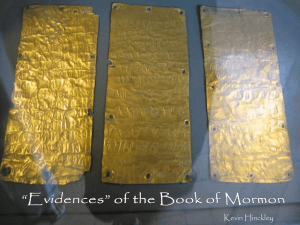“Evidences” of the Book of Mormon