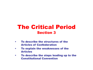 The Critical Period Section 3