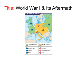Title: World War I & Its Aftermath
