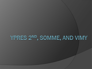 Ypres Somme Vimy
