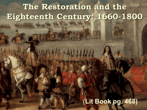 Restoration & 18th Century Literature: 1660-1800 Notes