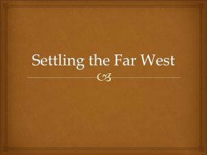 Settling the Far West