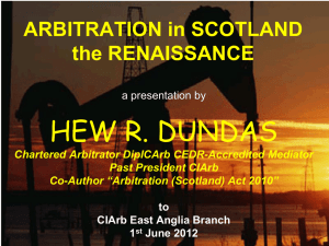 Talk by Hew Dundas - slides