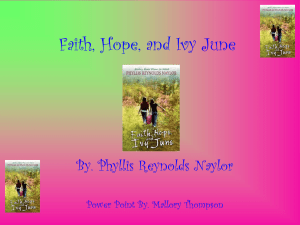 Faith, Hope, and Ivy June Book Presentation