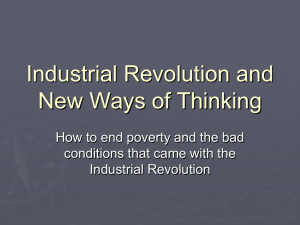 Industrial Revolution: New Economic & Social Theories